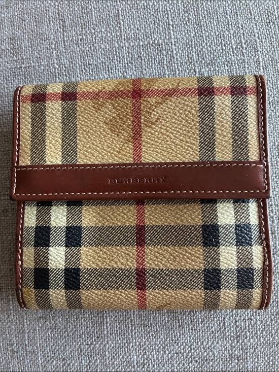 Burberry Handbags - Authentic Burberry Haymarket Embossed Bi-Fold Wallet
